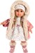 Llorens pop Elena met Blond Steil Haar en Roze Jas 35cm 