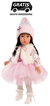 Llorens pop Greta met Roze Thule Rok 40cm 