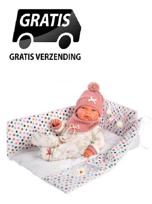 Llorens pop Nica met Slaapzak 40cm 