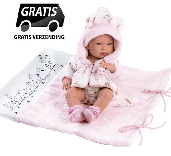 Llorens pop meisje Nica met Verschoonmatje en Speen 40 cm 