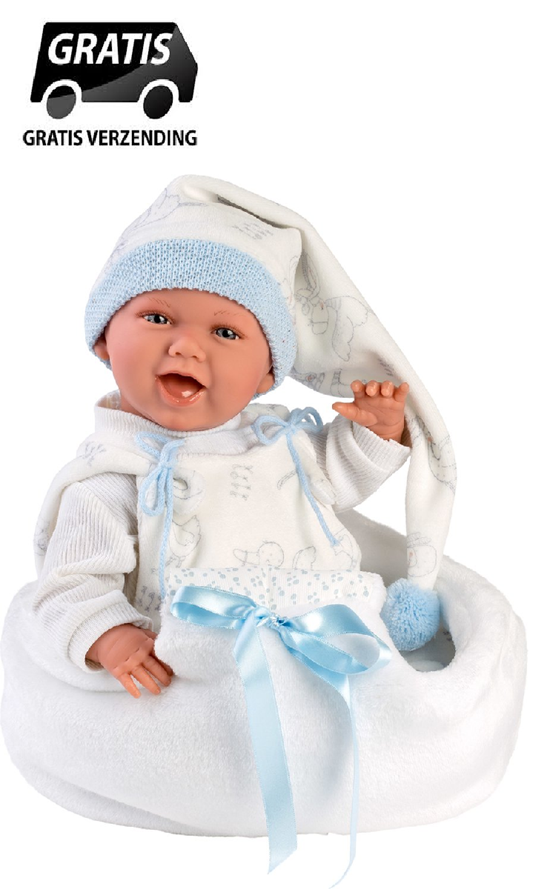 Llorens pop MIMO SONRISAS CAPAZO CIGÜEÑA AZUL 42 cm  