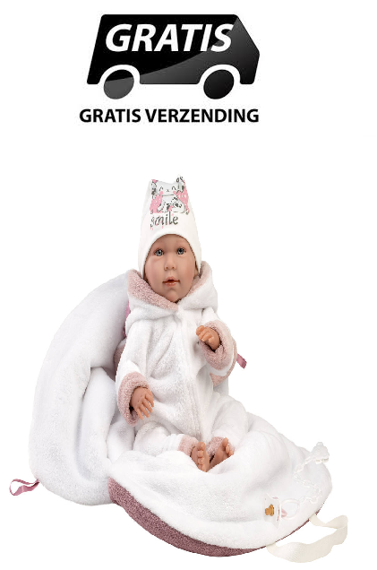 Llorens pop LALA met roze draagtas met Geluid 42 cm  