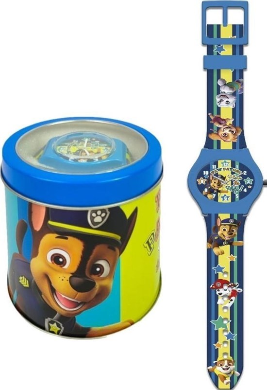 Paw Patrol Horloge met Wijzers in Blikje