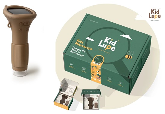 KidLupe Kinder (meeneem) Microscoop met LED Scherm Bruin 3+