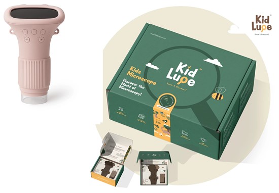 KidLupe Kinder (meeneem) Microscoop met LED Scherm Pastel Pink 3+