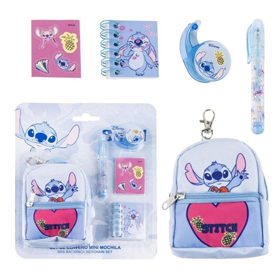 Mini Rugtas Disney Stitch met Stationary Sleutelhanger 