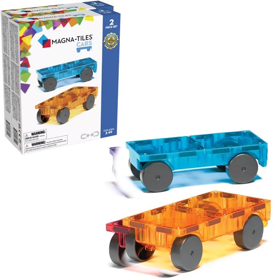 Magna Tiles® Car Expension Blauw & Oranje 2stuks 3+ 
