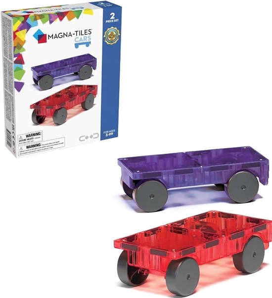 Magna Tiles® Car Expension Paars & Rood 2stuks 3+ 