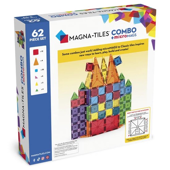 Magna-Tiles® Combo + microMAGS 62dlg 3+ 