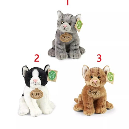 Rappa Eco Friendly Zittende Kat 20cm assorti 0mnd+