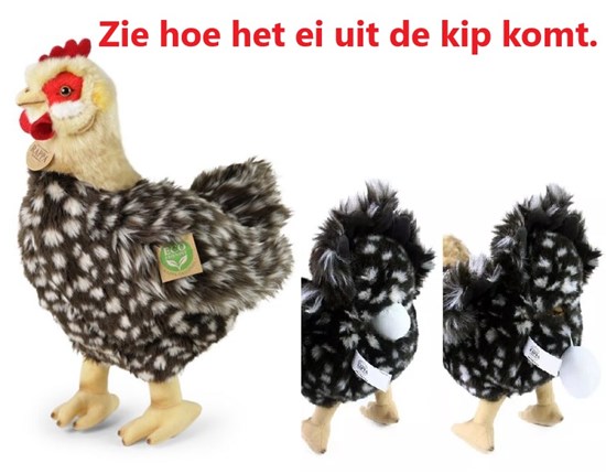 Rappa Eco Friendly pluche Kip Met Ei circa 33cm 0mnd+