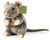 Rappa Pluche Zittende Muis Grijs circa 16cm  0mnd+ 