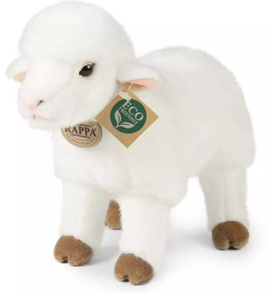 Rappa Eco Friendly Lammetje Wit Staand 27cm 0mnd+