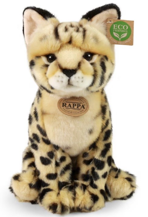 Rappa Pluche Zittende  Serval Kat circa 30cm ECO Vriendelijk 0mnd+ 
