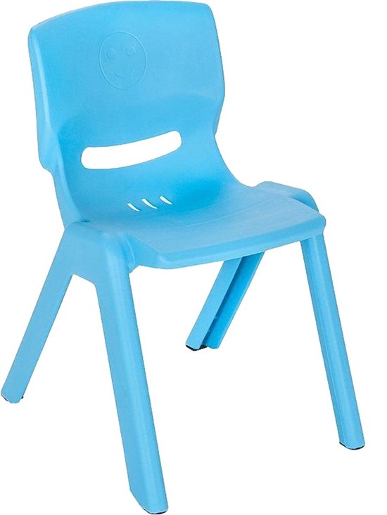 pilsan Kinderstoel Licht Blauw met Anti Slip Poten 