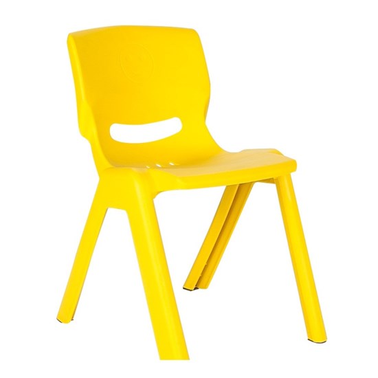 Pilsan Kinderstoel Geel met Anti Slip Poten 