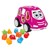 Smart Bultak 2in1 Vormen Puzzel Auto Pink 