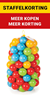 Zak met Circa 50 Ballenbak Ballen 50cm Ø  Assorti Kleuren 