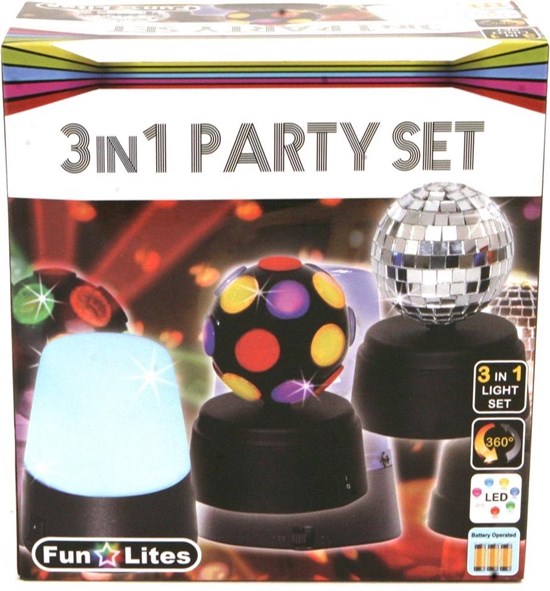 fun lites 3in1 Party Disco set ( 9x AA)