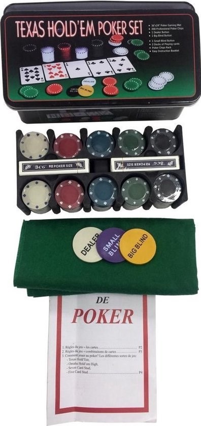 Texas Holdem Pokerset in Blik 