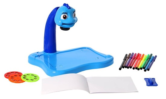 CreaFun Dia Teken Projector met Accessoires Blauw (3xAA) 4+