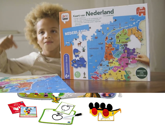 Jumbo ik leer de Kaart van Nederland 130puzzelstukjes 6+ 
