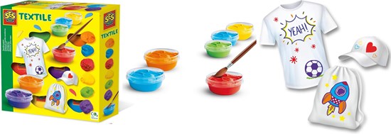 00364 SES 6 Kleuren Textiel Verf  3+ 