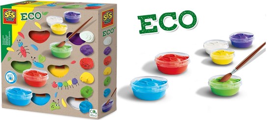 00365 SES ECO PAINT Plakkaat Verf 6 kleuren 