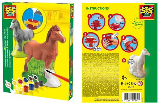 01211 Ses Creative Paarden Gipsgiet set 5+