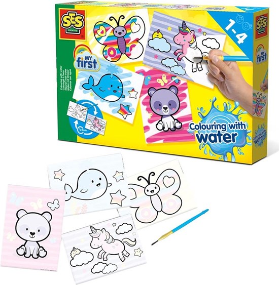 11454 SES My First Fantasie Dieren Kleuren met Water 1-4 jaar