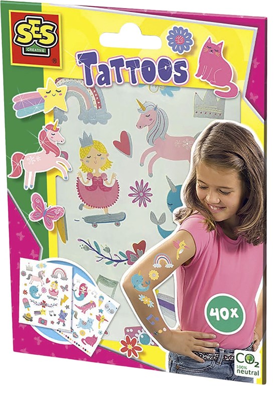 Ses 40 Tattoos Unicorn & Regenbogen 3+