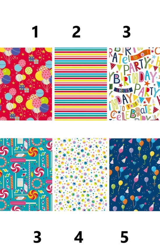 Part Kadopapier assorti Designs 200x70cm 