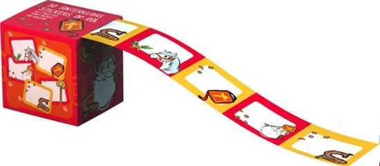 Sinterklaas Kado Stickers op Rol circa 50stuks 
