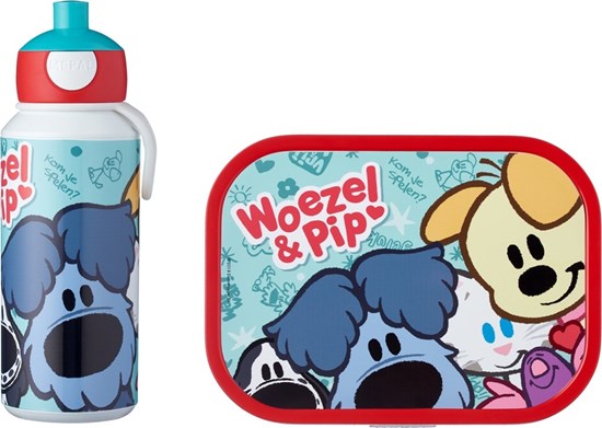 Mepal Pop-Up Beker & Broodtrommel set Woezel & Pip Mepal Pop-Up Beker & Broodtrommel set Woezel & Pip 
