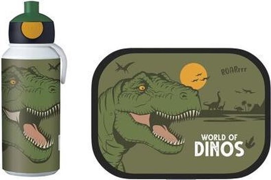 Mepal Pop-Up Beker & Broodtrommel set World of Dino's 