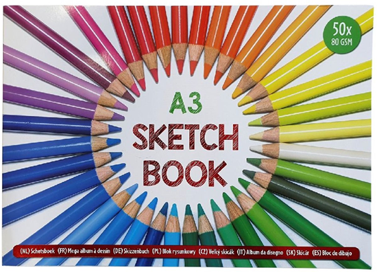 A3 Rainbow Colors Schetsboek Circa 50Vellen 80 Grams Papier 