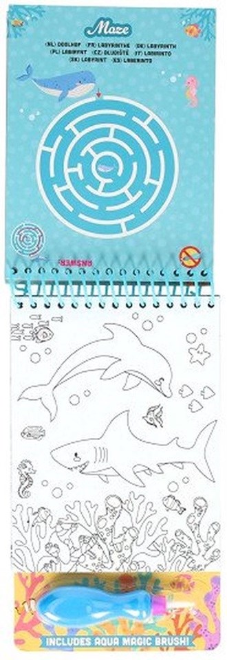 Water Colour & Activity Book Sea Life 