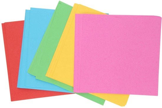 Folding Sheets Gekleurde Vouwblaadjes circa 100stuks 16x16cm 