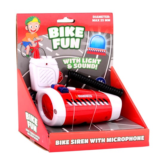 Bike Fun Brandweer Fietshoorn met Microfoon (1x9volt)