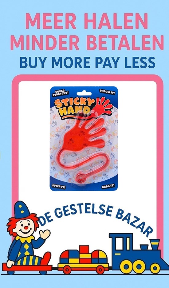 Jolly Jokes Plakhand op Kaart assorti kleuren 
