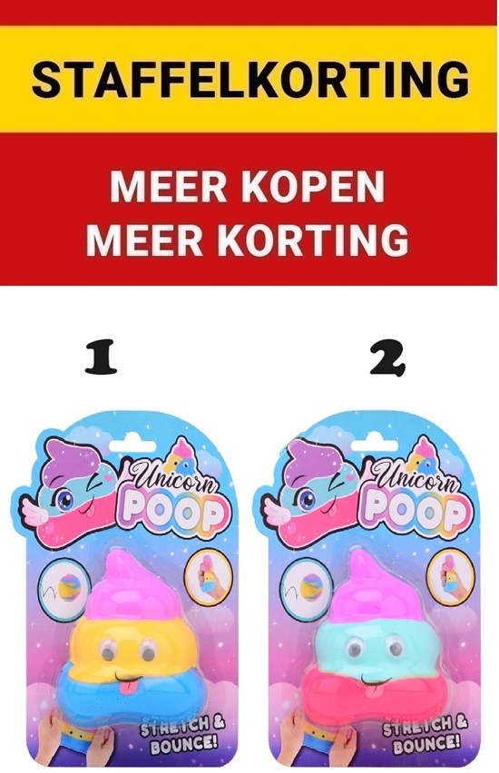 Unicorn POOP Bouncing Putty assorti kleuren 3+ 