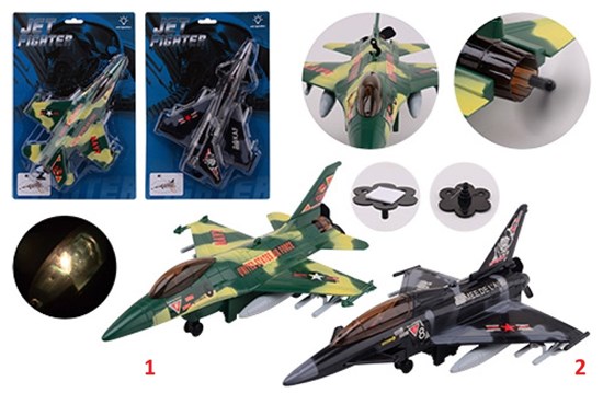Action Fighters Plafond Vliegtuig circa 27cm assorti (2xAA) 