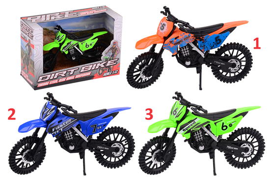 Dirt Bike Crossmoter schaal 1/12 assorti kleuren 