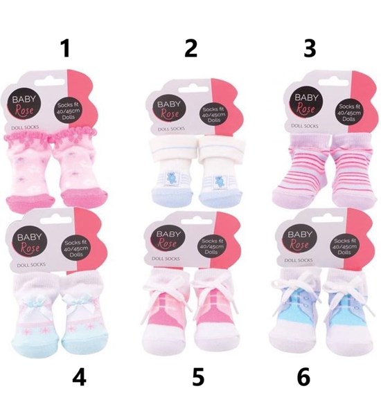 Baby Rose Losse Poppen Sokken voor Pop van 40-45cm 