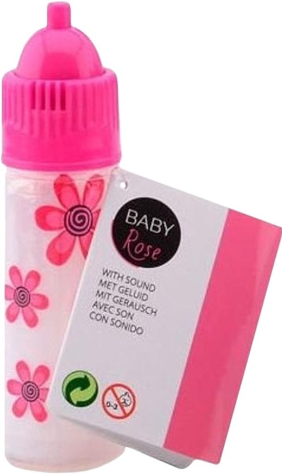 Baby Rose Poppen Zuigfles met Geluid 
