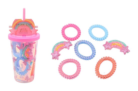 LaLa Haar Accessoires in Drinkbeker assorti 