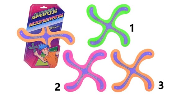 Outdoor Sports Boomerang op Kaart assorti