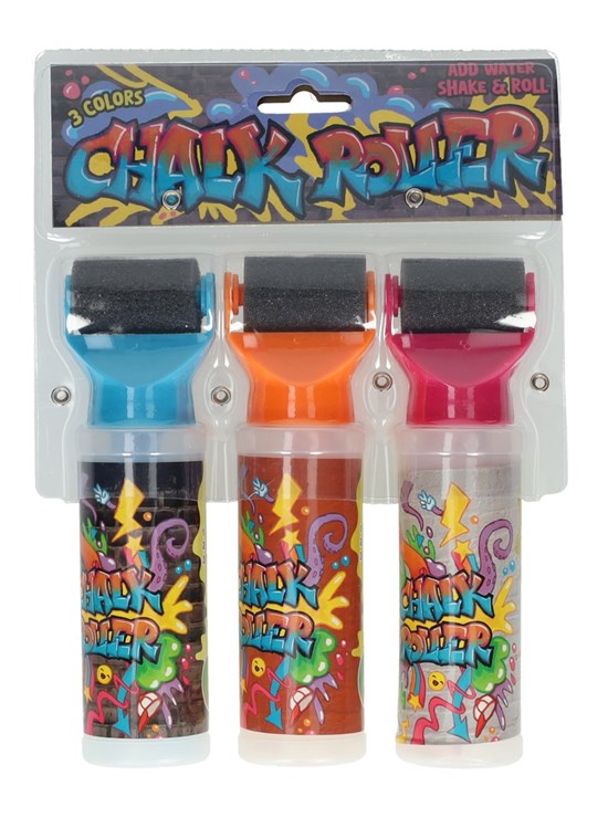 Stoepkrijt Rollers  3stuks op Kaart 3+