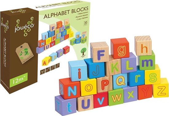 jouéco Houten Alfabet Blokken 30dlg 12mnd+