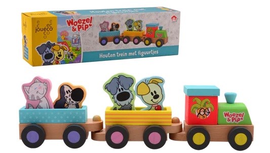 Woezel & Pip - Houten Treinset met Figuren 18maanden+